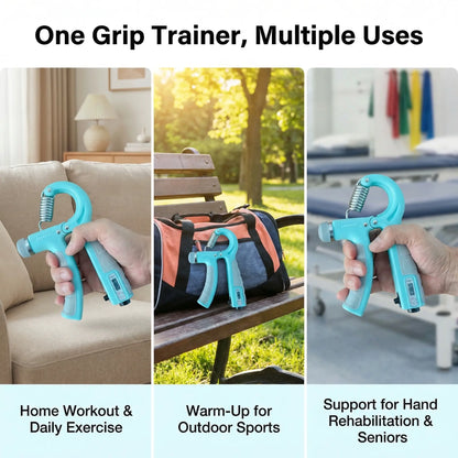 Adjustable Resistance Grip Strength Trainer (11-132 Lbs/5-60 Kg) - 2-Pack Forearm and Hand Exerciser for Muscle Development, Injury Rehabilitation, and Office Relaxation