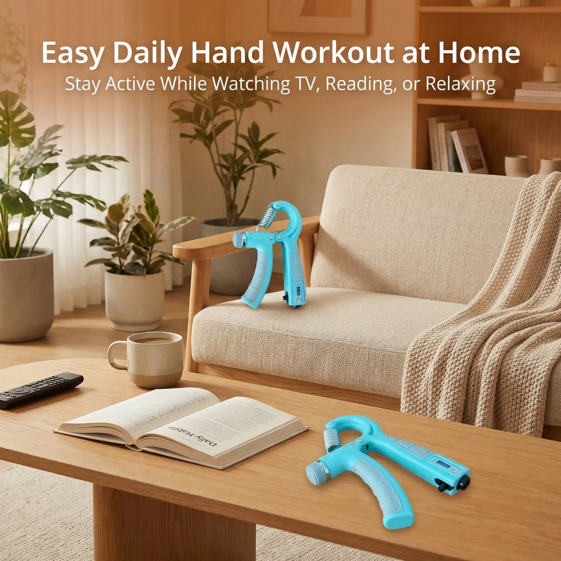 Adjustable Resistance Grip Strength Trainer (11-132 Lbs/5-60 Kg) - 2-Pack Forearm and Hand Exerciser for Muscle Development, Injury Rehabilitation, and Office Relaxation