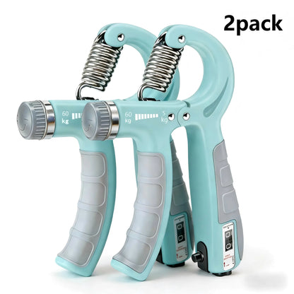 Adjustable Resistance Grip Strength Trainer (11-132 Lbs/5-60 Kg) - 2-Pack Forearm and Hand Exerciser for Muscle Development, Injury Rehabilitation, and Office Relaxation