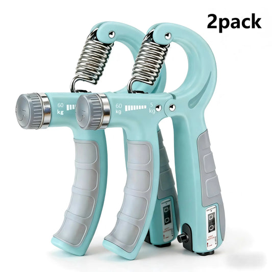 Adjustable Resistance Grip Strength Trainer (11-132 Lbs/5-60 Kg) - 2-Pack Forearm and Hand Exerciser for Muscle Development, Injury Rehabilitation, and Office Relaxation
